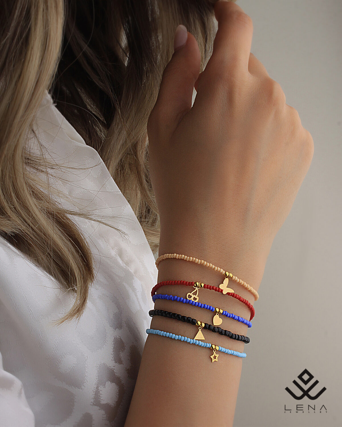 دستبند طلا و منجوق گیلاس - Image 3