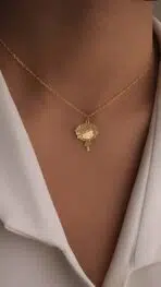 آویز طلا دختر بچه مو فرفری - Image 3