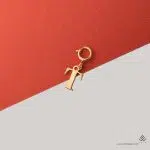 آویز طلا قفلی حرف T