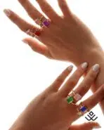 انگشتر طلا سنگ مستطیلی کوچک سفید - Image 7