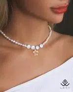 گردنبند طلا و مروارید لاکپشت - Image 2