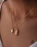 آویز طلا با سنگ زرد کوچک - Image 2