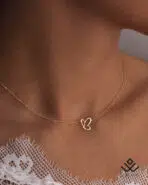 گردنبند طلا پروانه مینیمال - Image 2