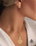 گوشواره طلا میخی ونکلیف ماندلا - Image 2