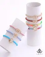 دستبند طلا و بافت قلب - Image 5