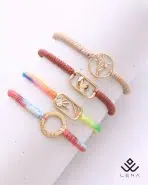 دستبند طلا و بافت قلب - Image 6