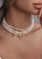 گردنبند طلا و مروارید ستاره دریایی - Image 3