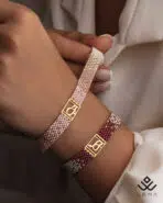 دستبند طلا و میوکی حرف ه - Image 3
