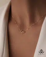 گردنبند طلا درخت نگین دار - Image 2
