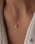 گردنبند طلا ستاره نگین دار - Image 2