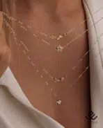 گردنبند طلا ستاره نگین دار - Image 3