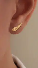 گوشواره طلا میخی بال - Image 2