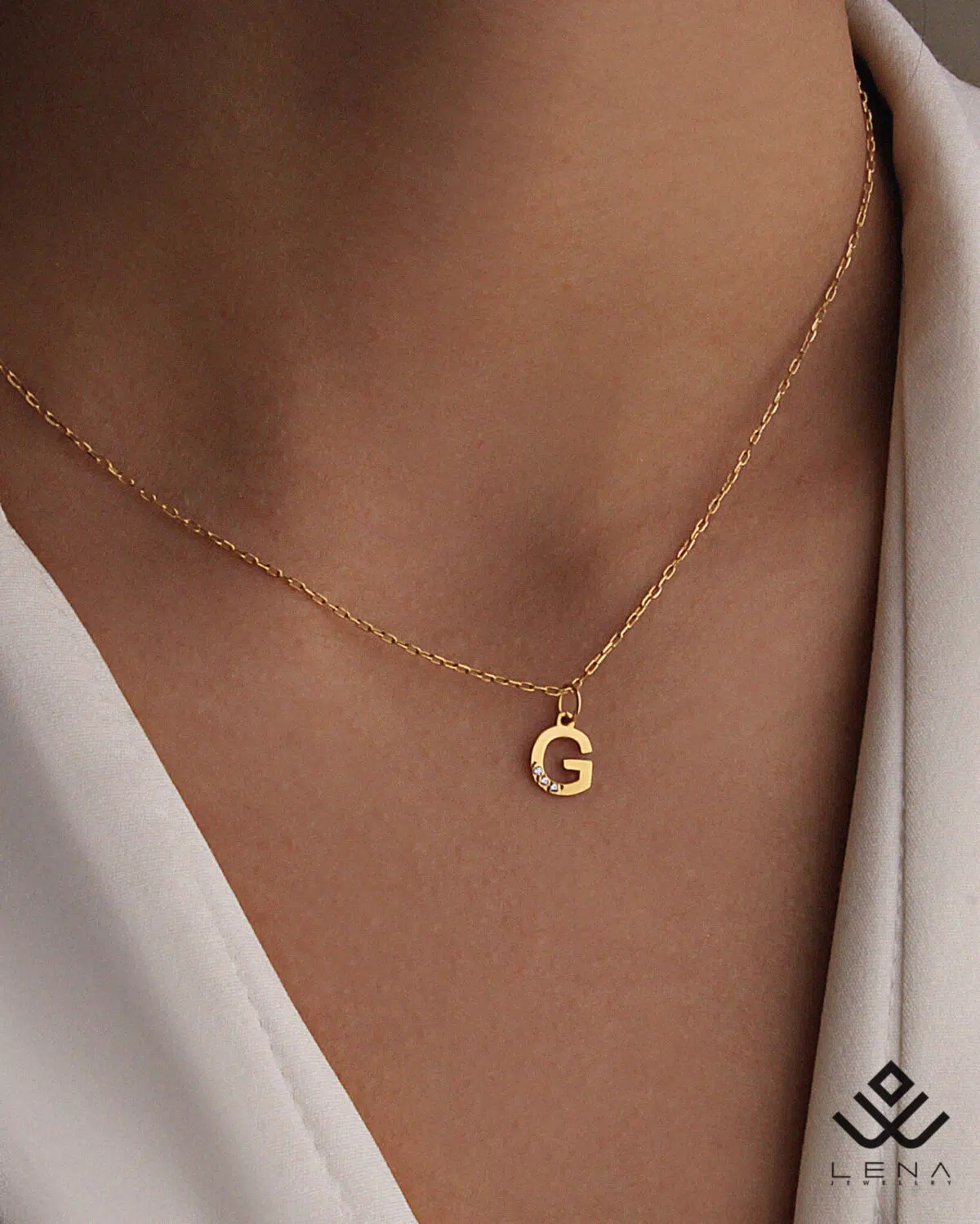 آویز طلا حرف G - Image 3
