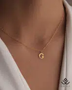 آویز طلا حرف G - Image 3
