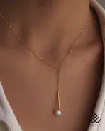 گردنبند طلا پروفیلی مروارید - Image 2