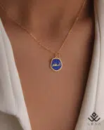 آویز طلا اسفند میناکاری - Image 3