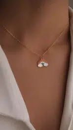 پلاک طلا رنگین کمان میناکاری - Image 2