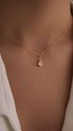 گردنبند طلا ونکلیف میناکاری - Image 2