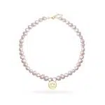 گردنبند طلا و مروارید لوتوس