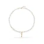 گردنبند طلا و مروارید با اویز کلید