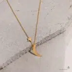 گردنبند طلا ستاره و ماه
