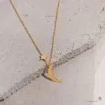 گردنبند طلا ستاره و ماه