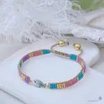 دستبند طلا و میوکی ماهی میناکاری