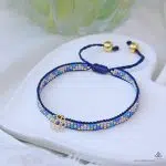 دستبند طلا و میوکی با آویز اسلیمی