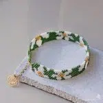 دستبند طلا و میوکی با آویز گل رز