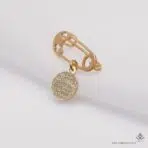 سنجاق سینه طلا وان یکاد و قلب - Image 2