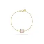 دستبند طلا سنگ صورتی