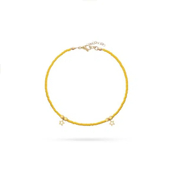 پابند طلا منجوق و ستاره