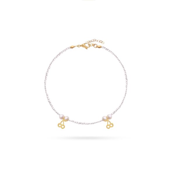 پابند طلا منجوق و گیلاس