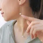 گردنبند طلا پروفیلی مروارید