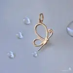 آویز طلا پروانه