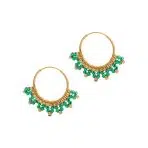 گوشواره طلا میوکی سبز کوچک