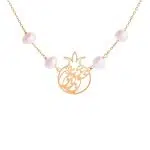 گردنبند طلا انار عشق با مروارید