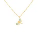 گردنبند طلا سنجاقک میناکاری