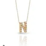 گردنبند طلا حرف N