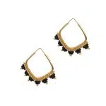 گوشواره طلا میوکی لوزی مشکی