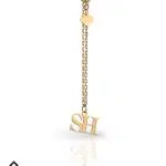 آویز طلا ساعت حرف SH