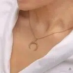 آویز طلا ماه توپی - Image 2