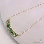 گردنبند طلا و میوکی سبز - Image 2