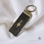 جاسوییچی طلا و چرم اسم علیرضا - Image 2