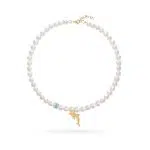 گردنبند طلا و مروارید دلفین