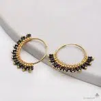 گوشواره طلا میوکی مشکی کوچک - Image 2