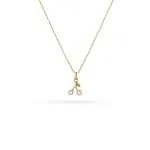 آویز طلا گیلاس و مروارید