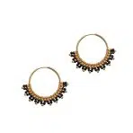 گوشواره طلا میوکی مشکی کوچک