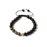 دستبند طلا سنگی با گوی دفرمه