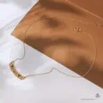 گردنبند طلا و میوکی قهوه ای - Image 2